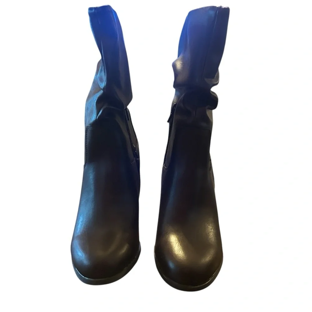 Style & Co. Womens Saraa Slouch Faux Leather Block Heel Mid-Calf Boots Size 11 - Picture 2 of 9